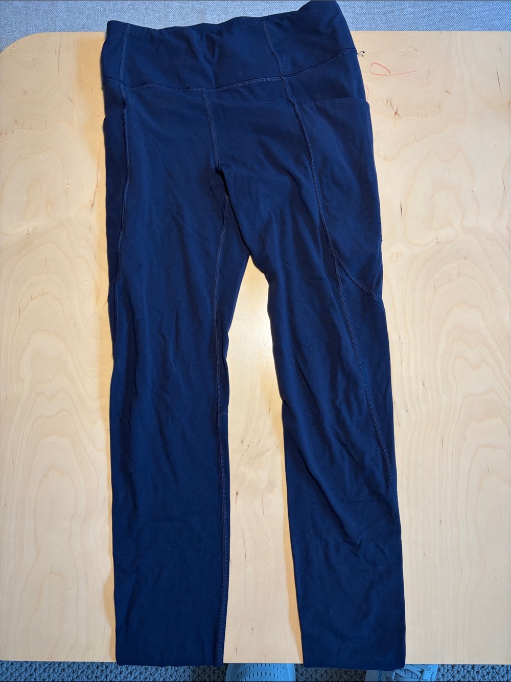 Athleta Girl navy blue long leggings with pockets - size XL (14)